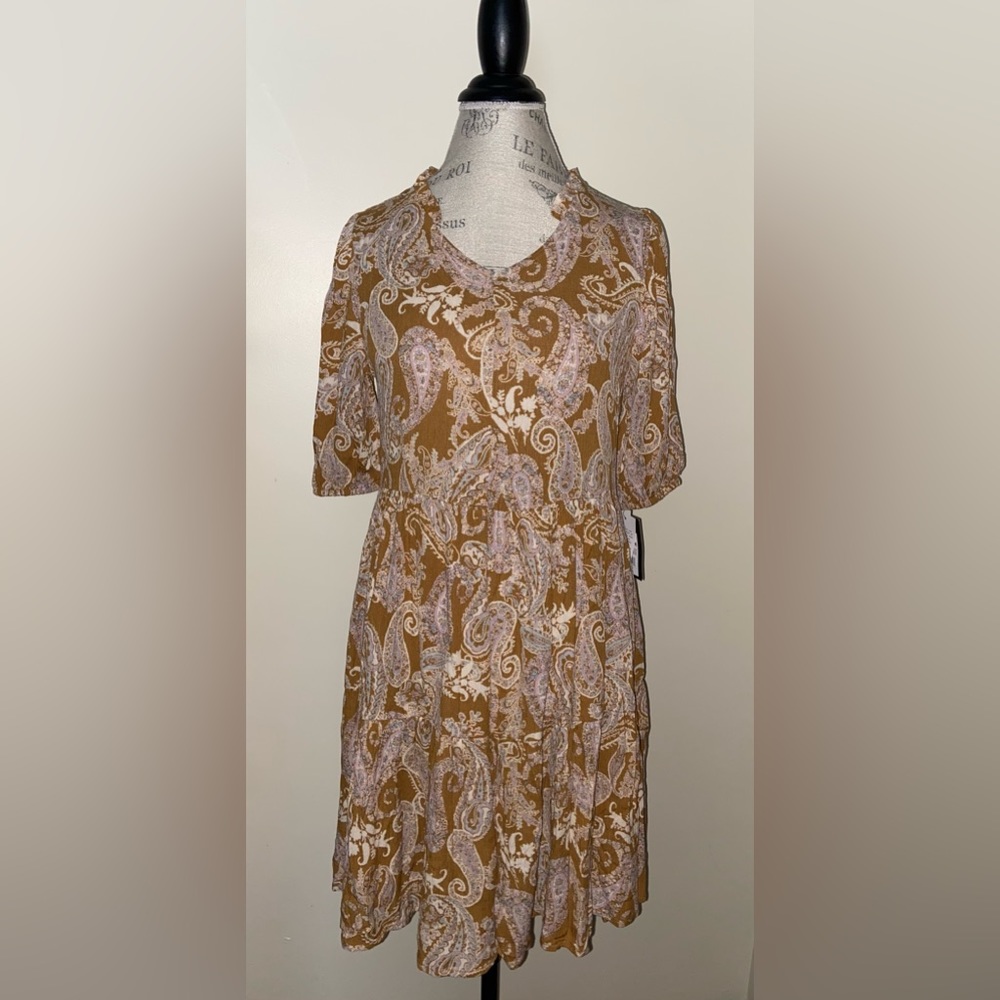 Girls Size XL 14/16 Art Class Paisley Floral Boho Flowing Dress